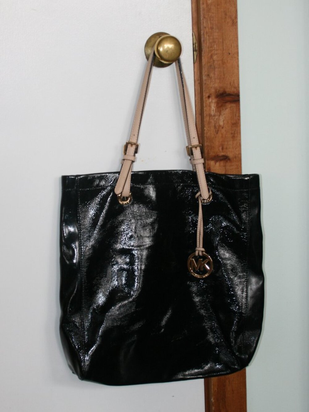 Michael Kors Black Patent Tote Bag